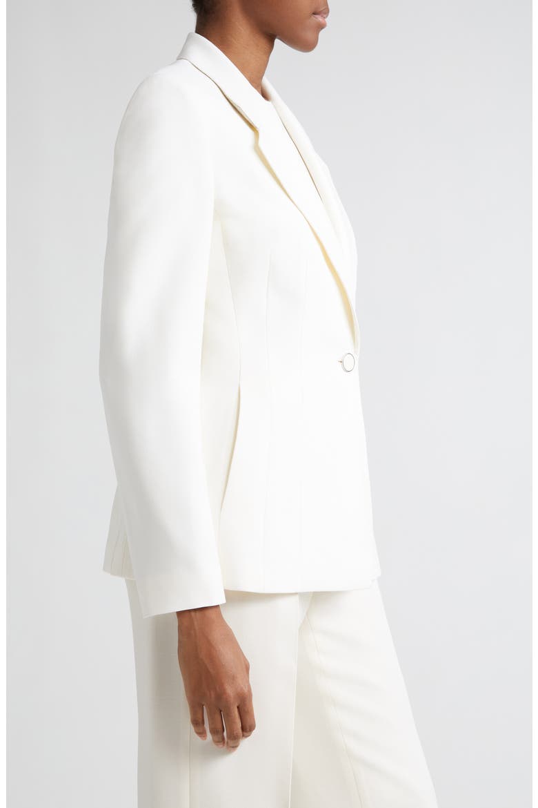 Notch Lapel Fitted Wool & Silk Blazer, Alternate, color, CLOUD