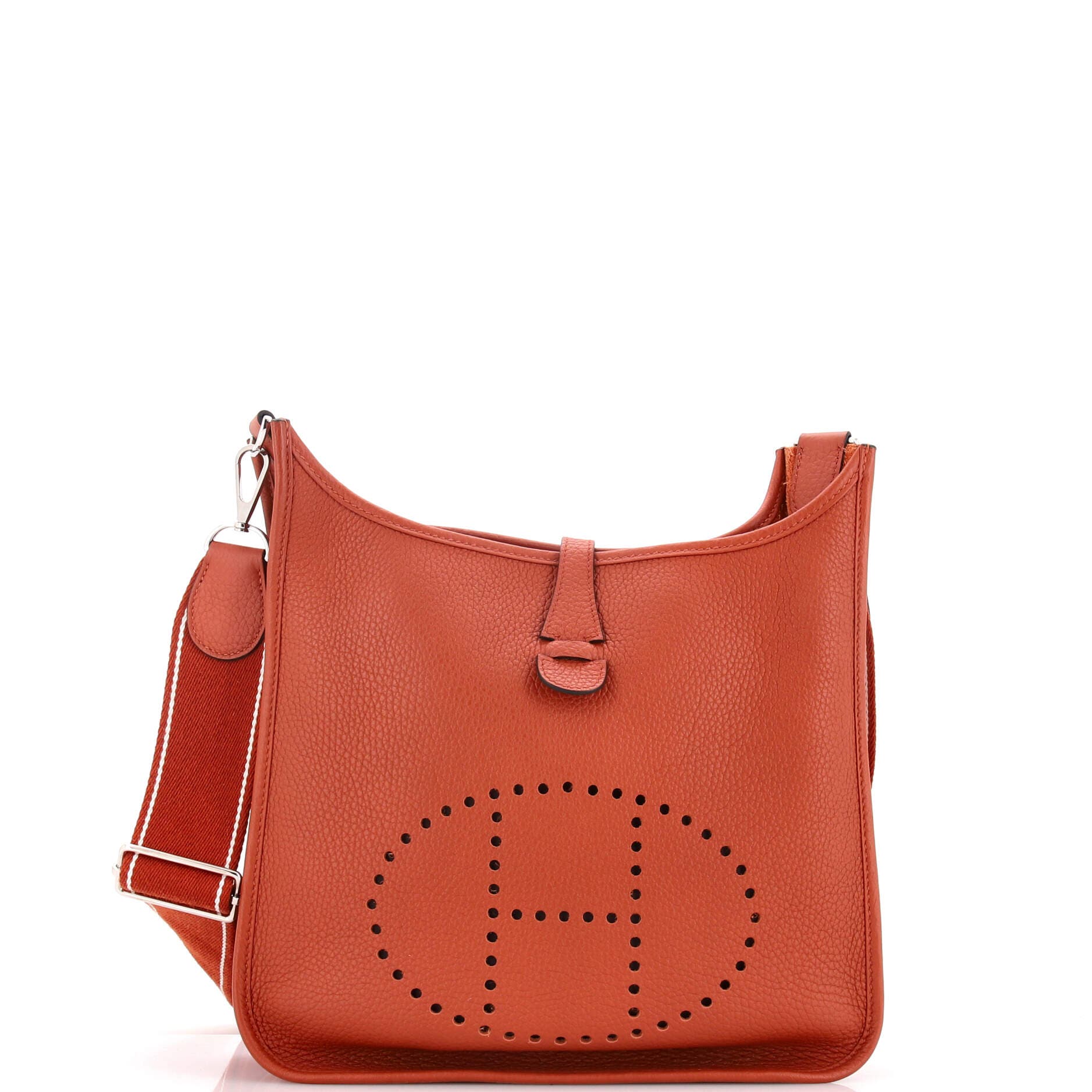 Pre-Owned Hermes Evelyne Bag Gen III Clemence PM, Main, color, Cuivre