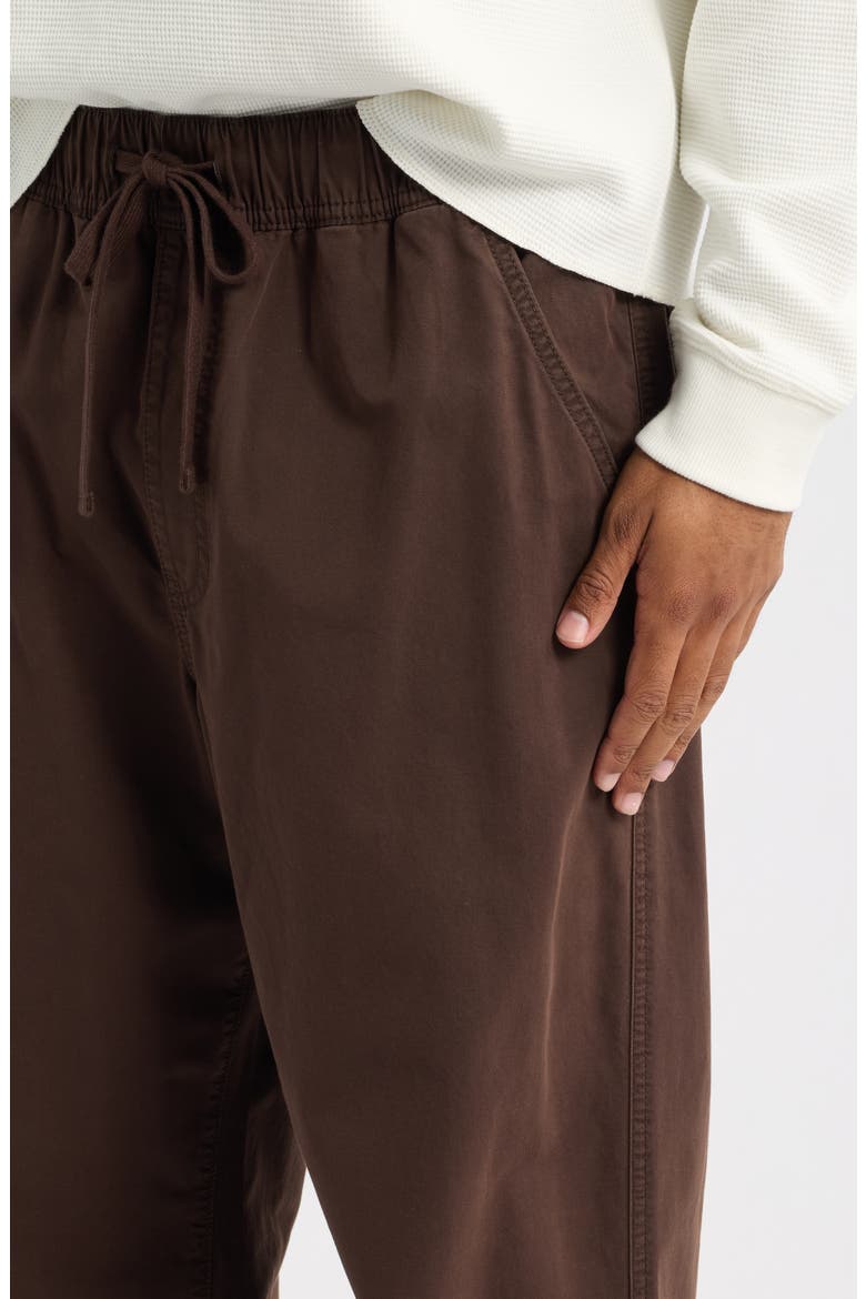 Relaxed Fit Cotton Twill Drawstring Pants, Alternate, color, BROWN COFFEE