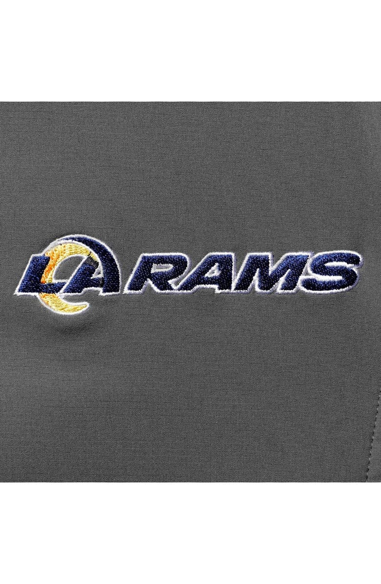 DUNBROOKE Men's Dunbrooke Charcoal Los Angeles Rams Circle Softshell Fleece Full-Zip Jacket, Alternate, color,