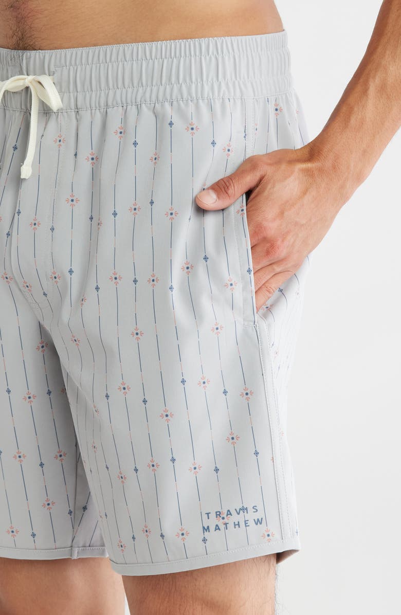 TravisMathew Deco Board Shorts, Alternate, color, Heather Light Grey