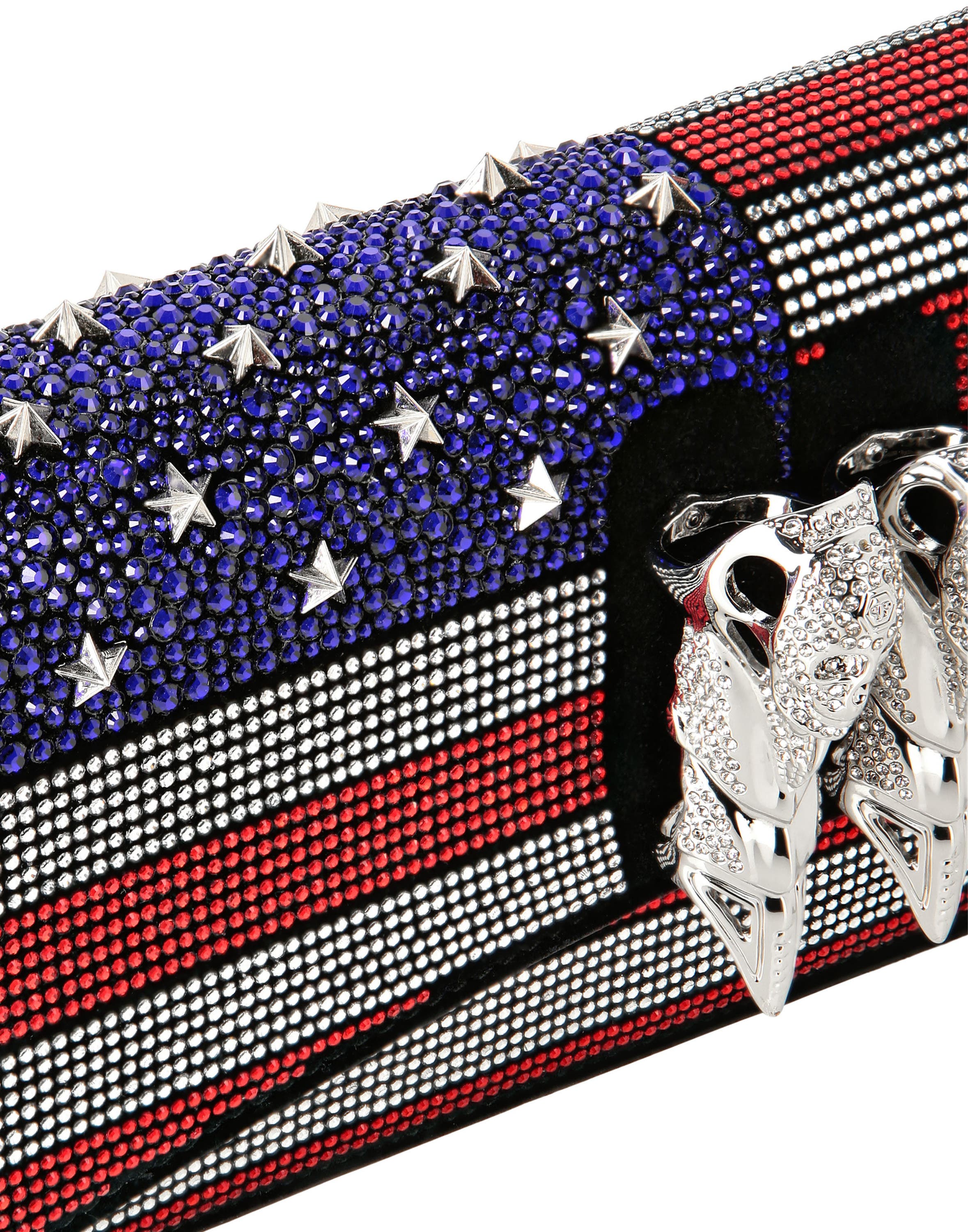 Eagle Clutch Strass Us Flag Women, Alternate, color, multicolor