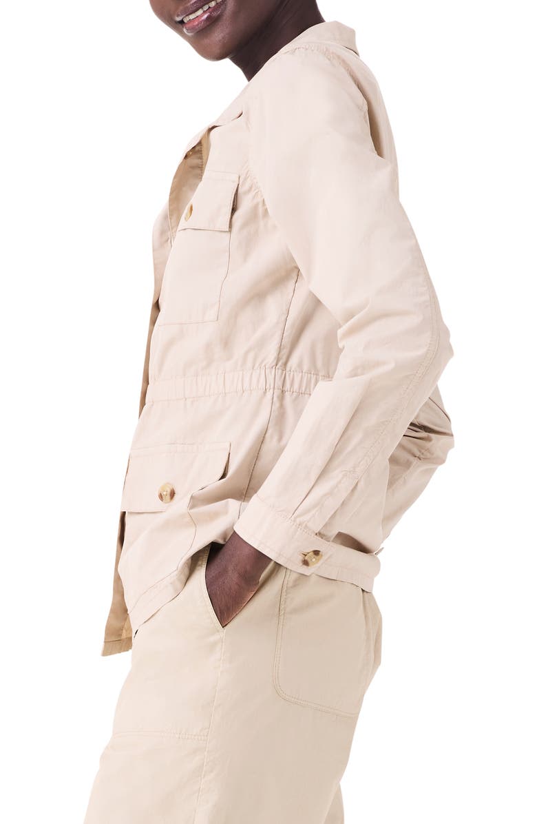 NIC+ZOE Cotton Poplin Jacket, Alternate, color, Brown Rice