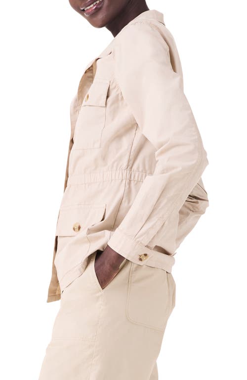 Nic + Zoe Pocket Poplin Jacket In Brown Rice In Brown Rice