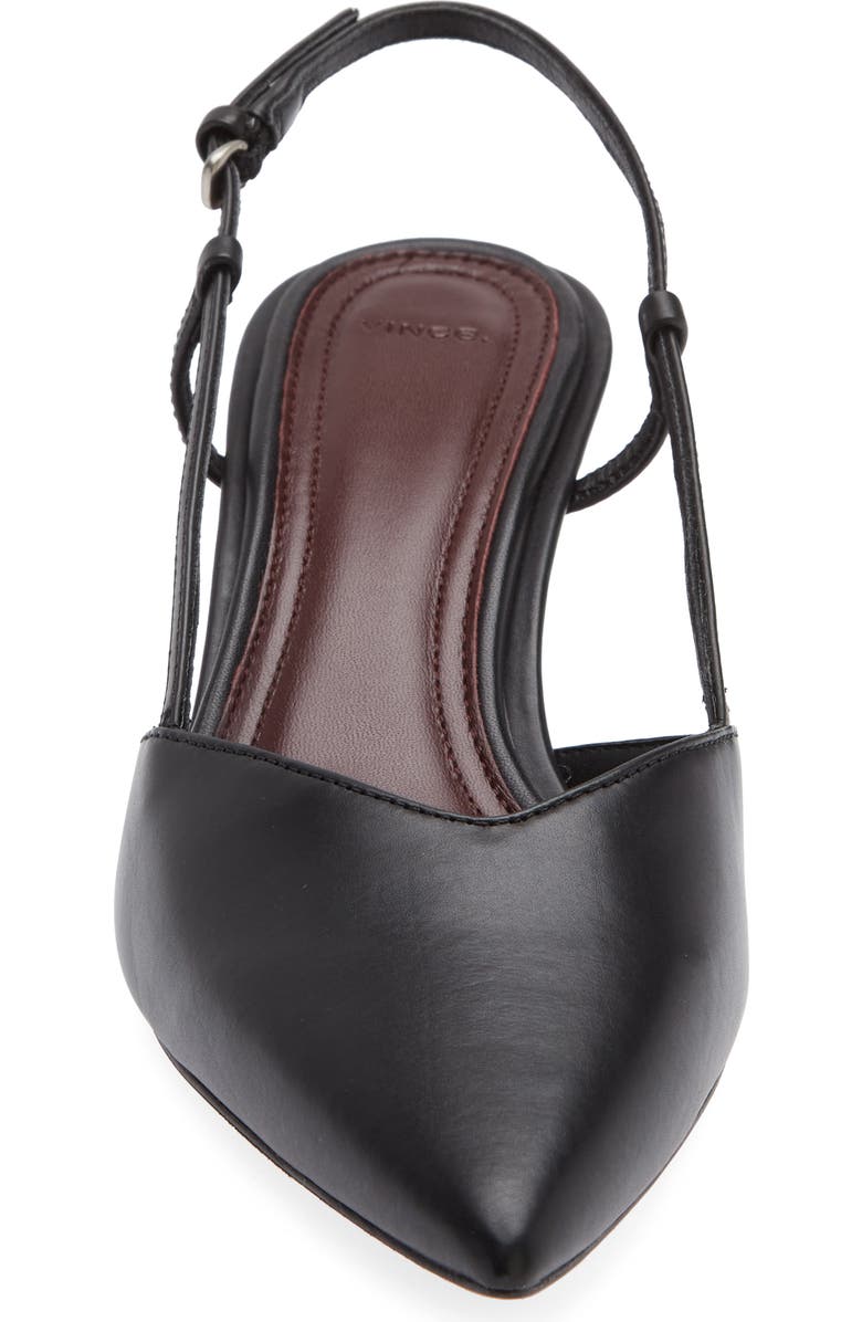 Vince Levvy Slingback Pointed Toe Kitten Heel Pump, Alternate, color, Black