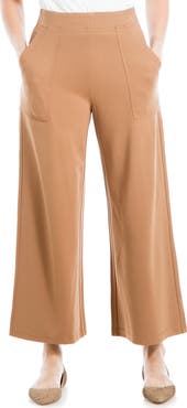 MAX STUDIO Ponte Crop Wide Leg Pull-On Pants