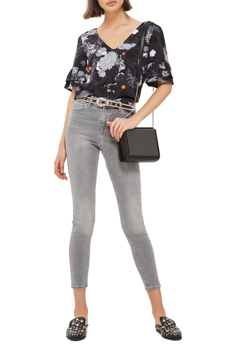 Topshop Jamie High Waist Ankle Skinny Jeans, Main, color, 