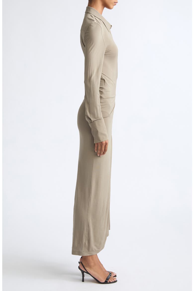 Asymmetric Long Sleeve Dress, Alternate, color, FALLEN ROCK - AR5