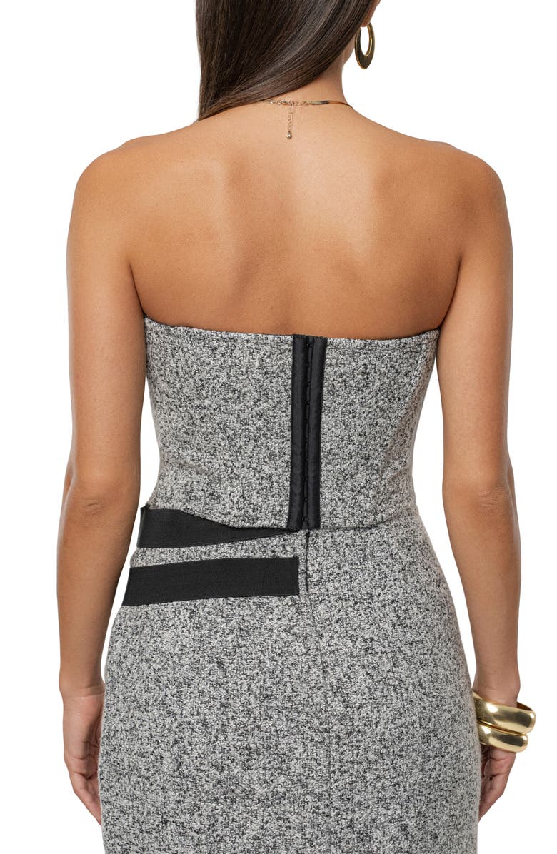 JLUXLABEL All You Need Strapless Tweed Top, Alternate, color, Gray