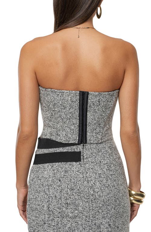Jluxlabel All You Need Strapless Tweed Top In Gray