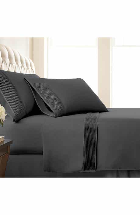 SOUTHSHORE FINE LINENS Premium Collection Pleated Extra Deep Pocket Sheet Set