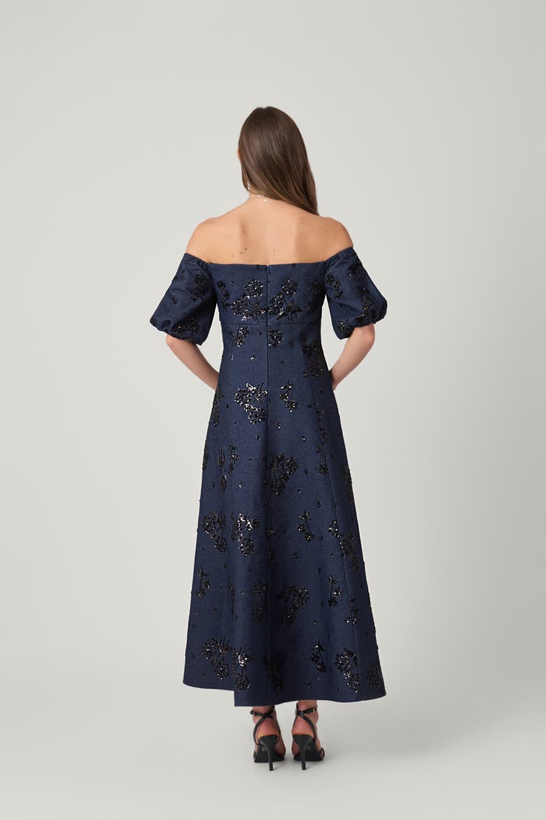 Sequin Embellished Mona Dress, Alternate, color, Denim/Jet