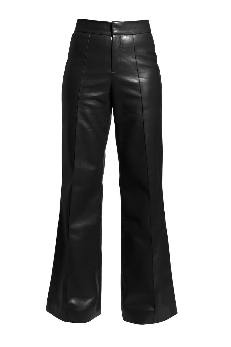 Tell Me Lies Recycled Leather Trousers, Alternate, color, Black