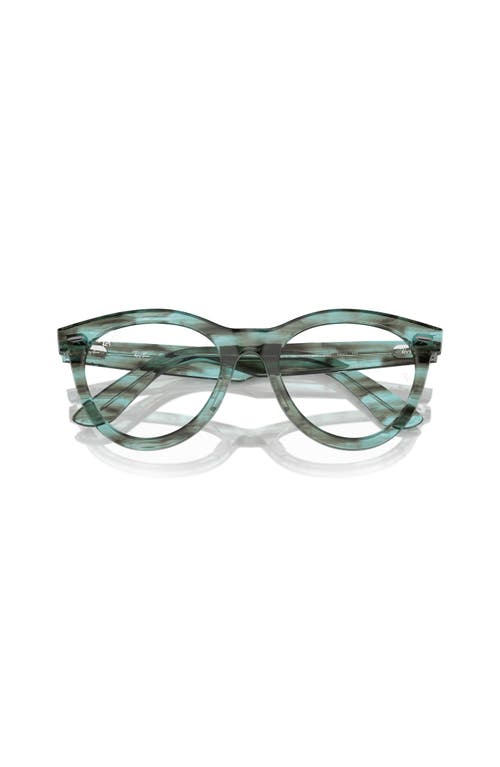 Ray Ban Ray-ban 54mm Round Optical Glasses In Green