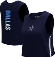 PRO STANDARD Women's Pro Standard Navy Dallas Cowboys Ombre Wordmark Classic Cropped Tank Top