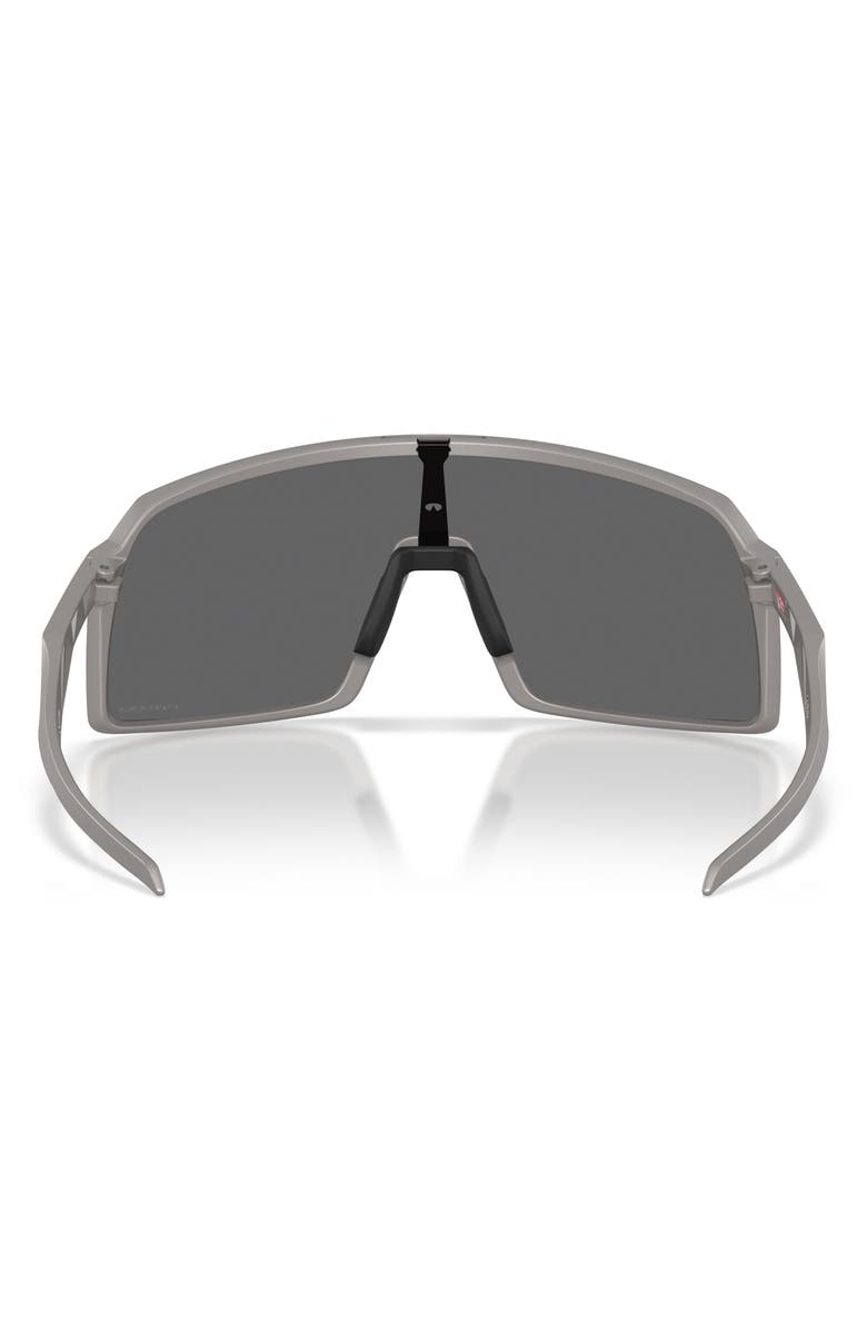 Oakley Sutro 37mm Rectangle Shield Sunglasses, Alternate, color, Titanium / Prizm Black