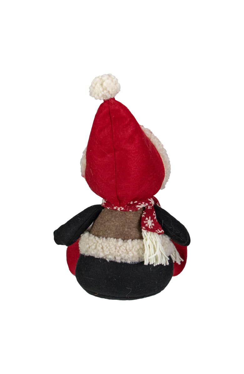 Northlight Sitting Winter Penguin Christmas Figure - 15" Red, White, and Black, Alternate, color, White