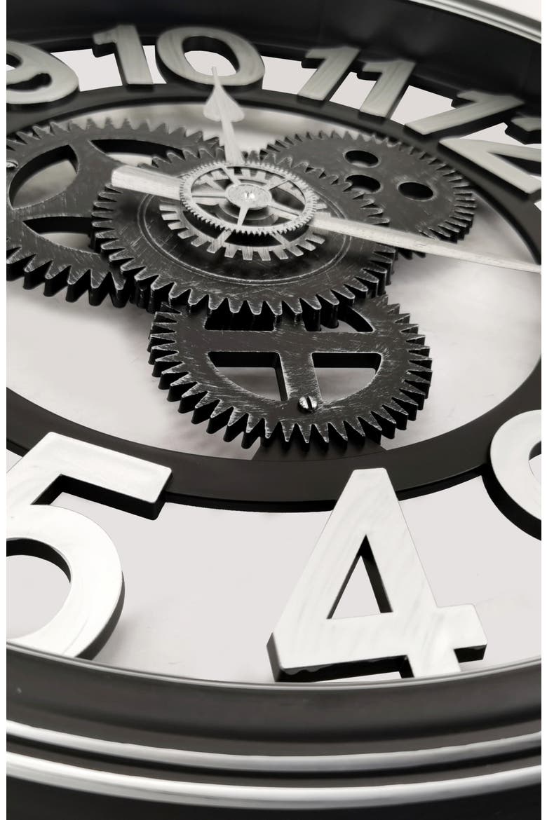 24-Inch Analog Wall Clock, Alternate, color, BLACK MULTI
