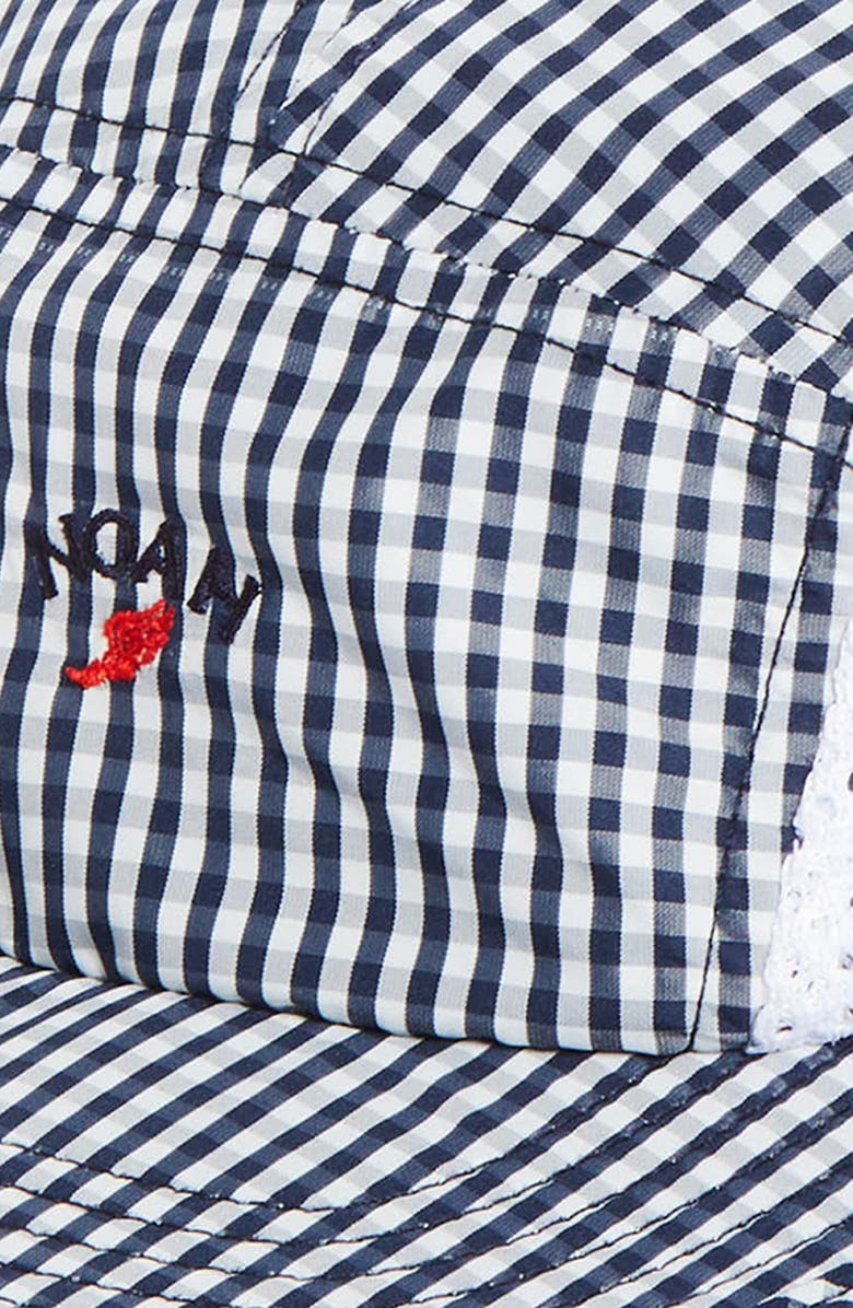 Noah Gingham Runner Baseball Cap, Alternate, color, Navy/ White Gingham
