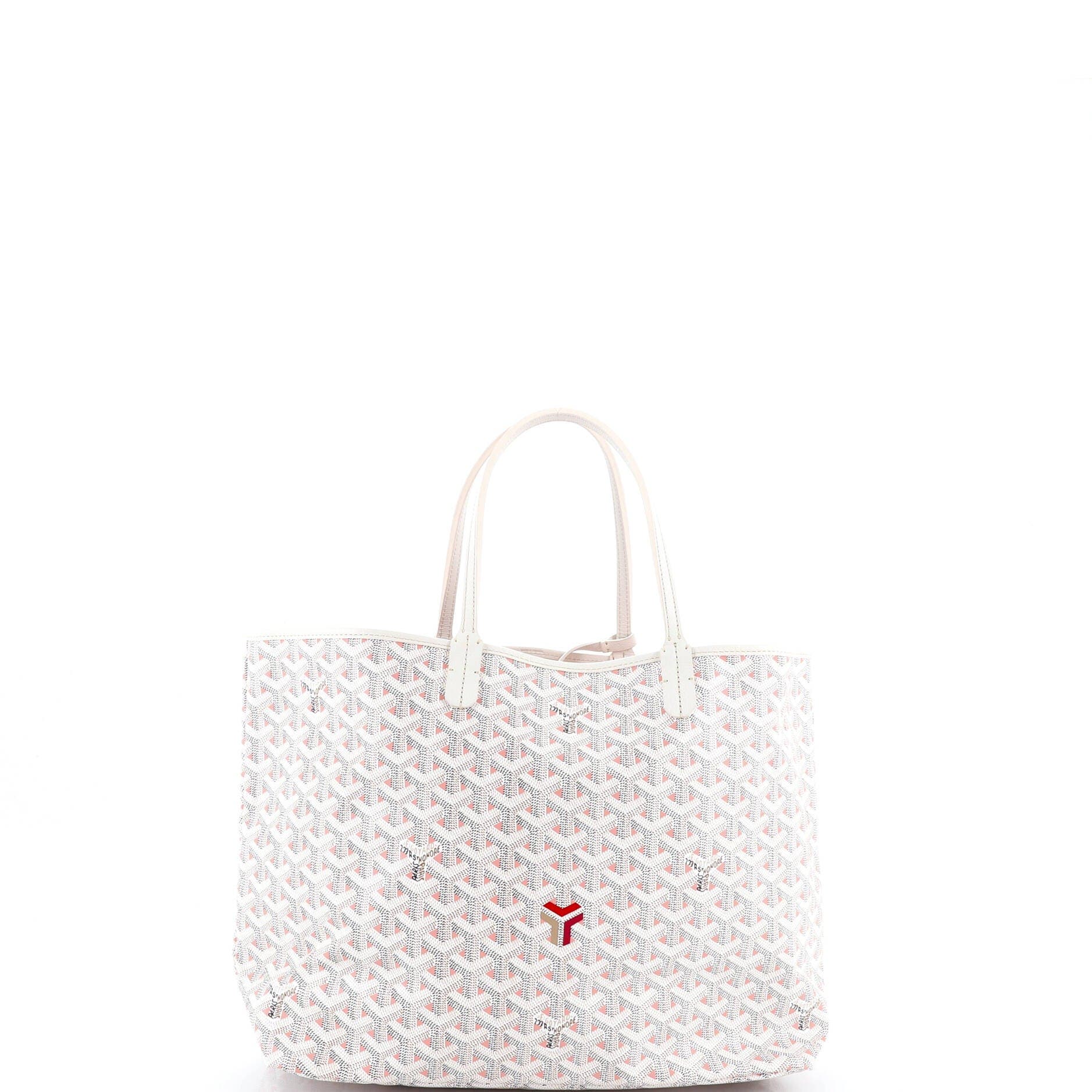 Pre-Owned Goyard Saint Louis Tote Claire Voie Coated Canvas PM, Alternate, color, White