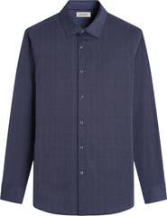 Bugatchi Jimmy OoohCotton® Herringbone Button-Up Shirt