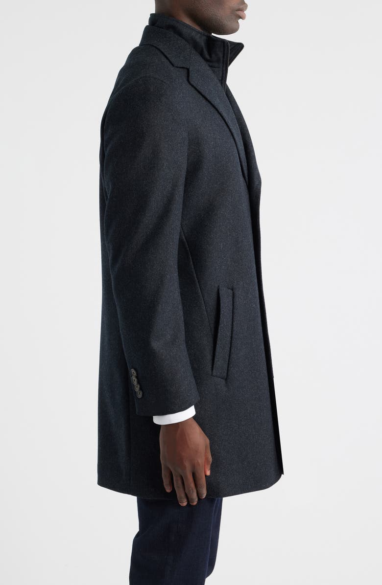 Jack Victor Delroy Wool Topcoat, Alternate, color, Charcoal