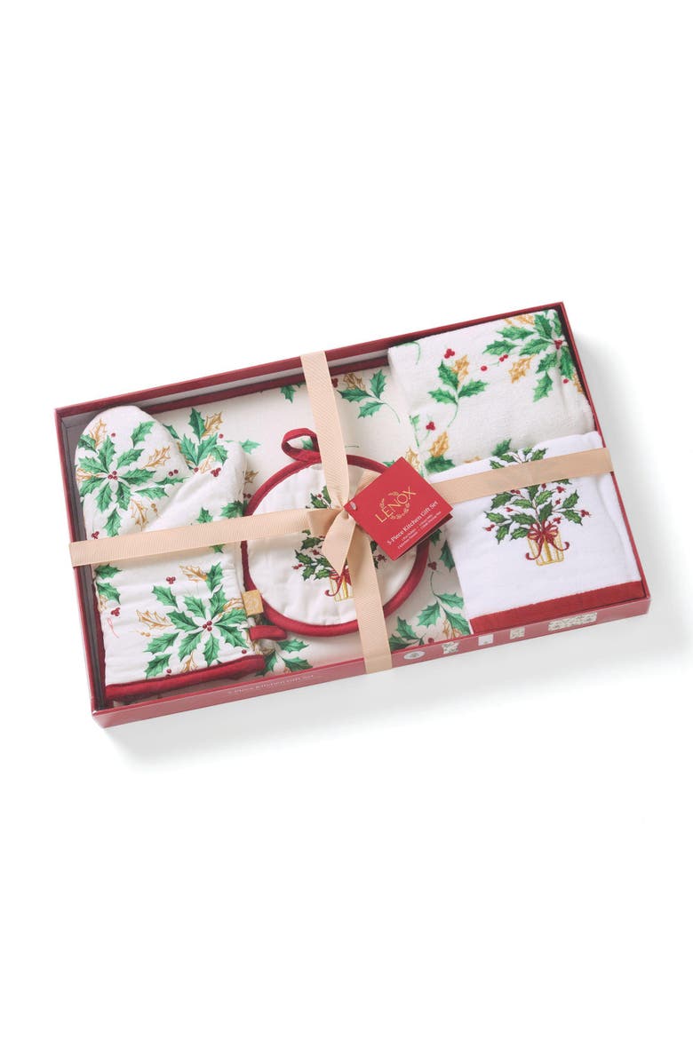 Holiday 5‑piece Kitchen Gift Set, Multicolor - 8"w X 12.5"l, Alternate, color, Multicolor