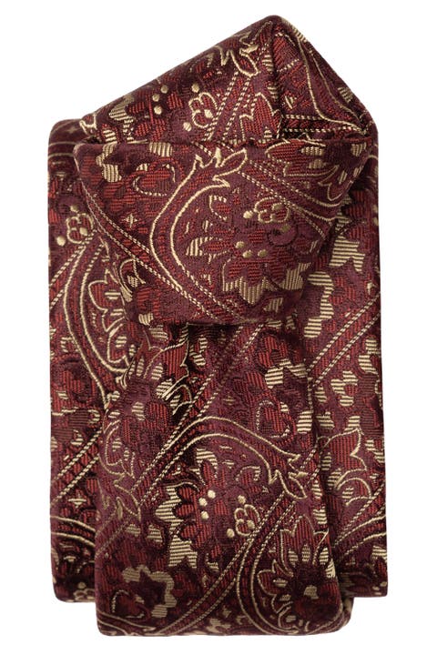 Caruso - Extra Long Silk Jacquard Tie for Men