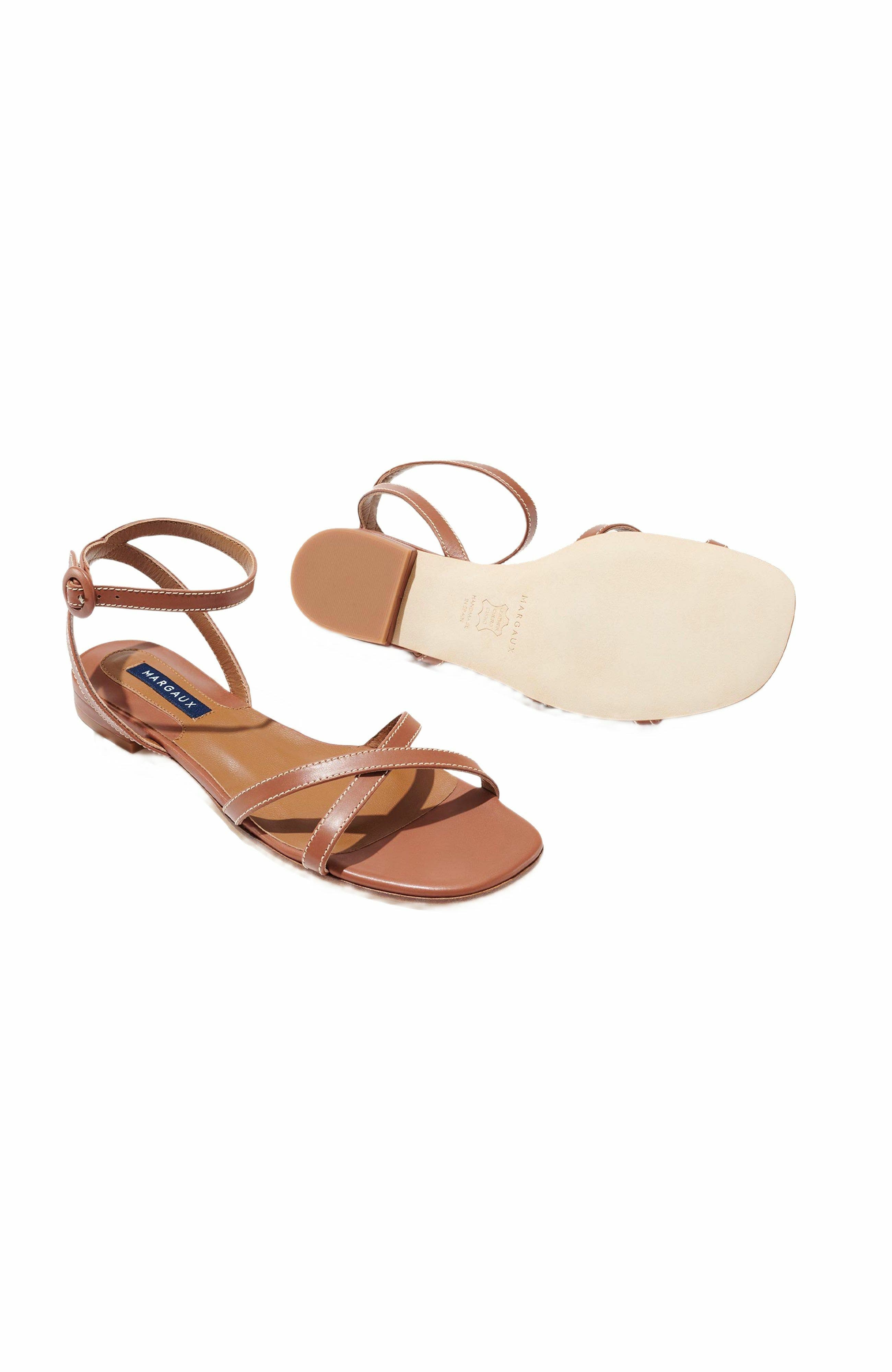MARGAUX The Flat Sandals, Alternate, color, Saddle