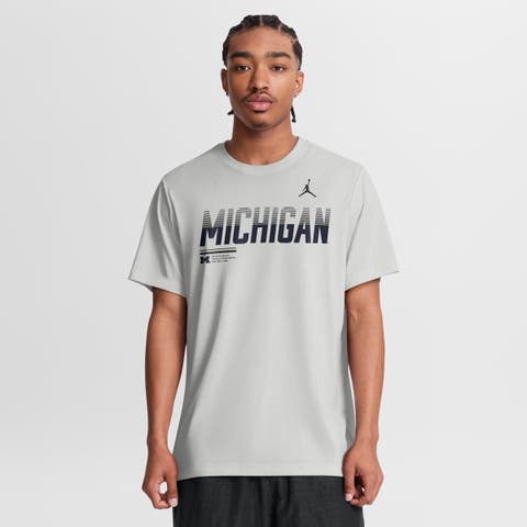Men's Jordan Brand Gray Michigan Wolverines Sideline Legend Dri-FIT T-Shirt