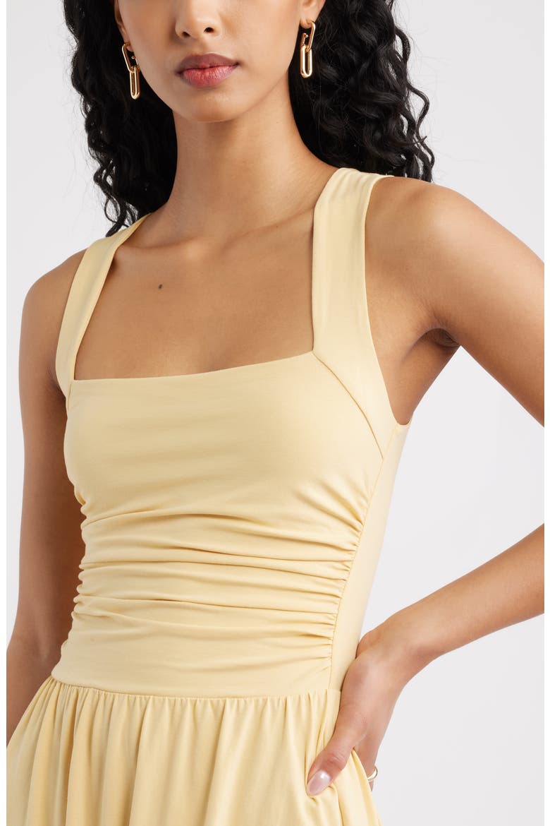 Square Neck Maxi Dress, Alternate, color, YELLOW SAHARA