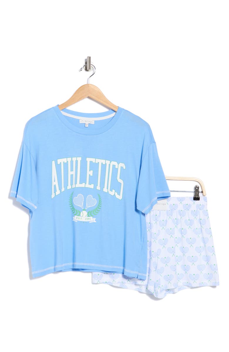 PJ Salvage T-Shirt & Boxer Shorts Pajamas, Alternate, color, Peri