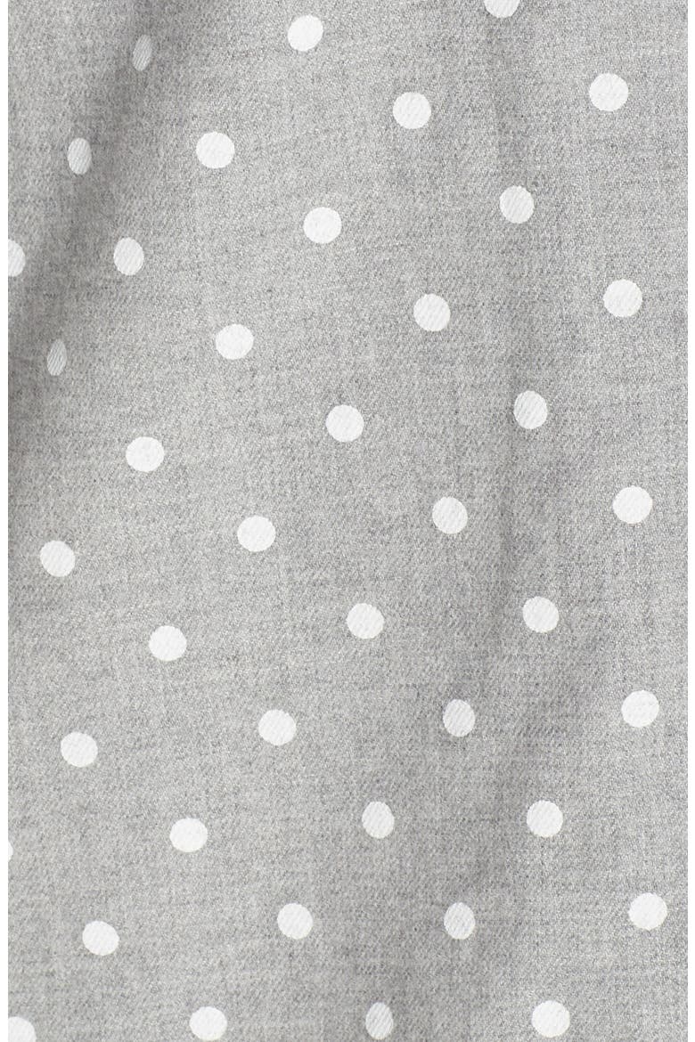 Flannel Pajamas (Nordstrom Exclusive), Alternate, color, SNOW DOT GREY IVORY