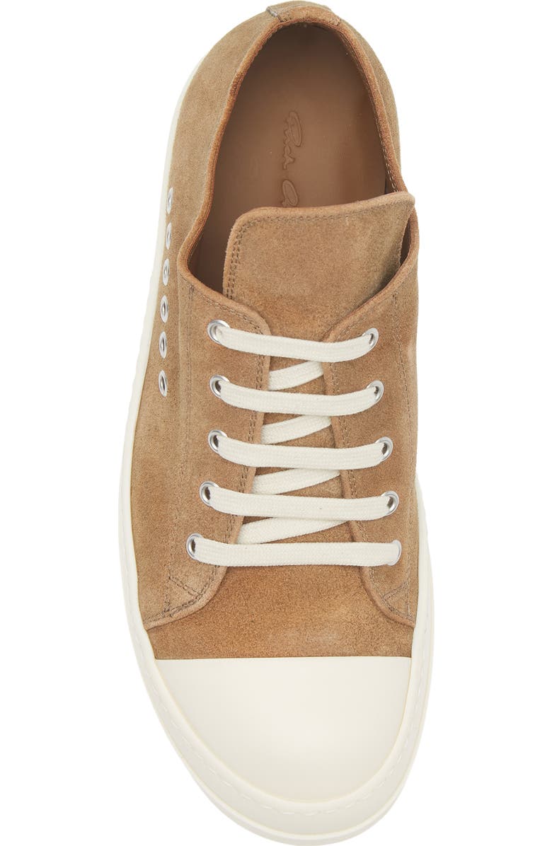 Rick Owens Low Top Sneaker, Alternate, color, Sumi Brown/ Milk/ Milk