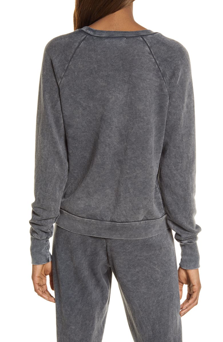 Treasure & Bond Garment Dyed Raglan Sleeve Sweatshirt, Alternate, color, 