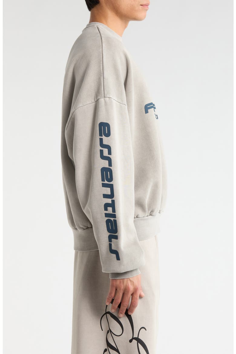 Logo Graphic Print Relaxed Sweatshirt, Alternate, color, SMOKE GREY