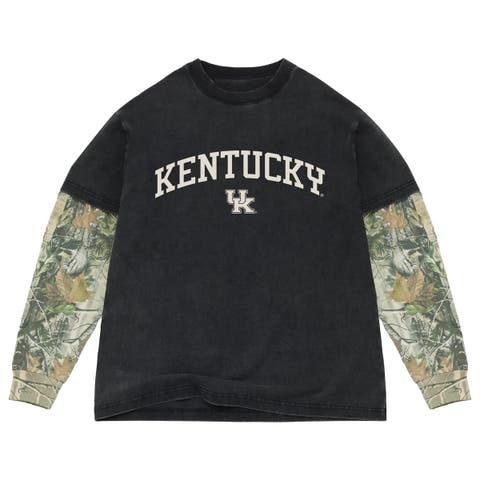 Men's Uscape Apparel Black/Camo Kentucky Wildcats Back Bay Twofer Heavyweight Long Sleeve T-Shirt