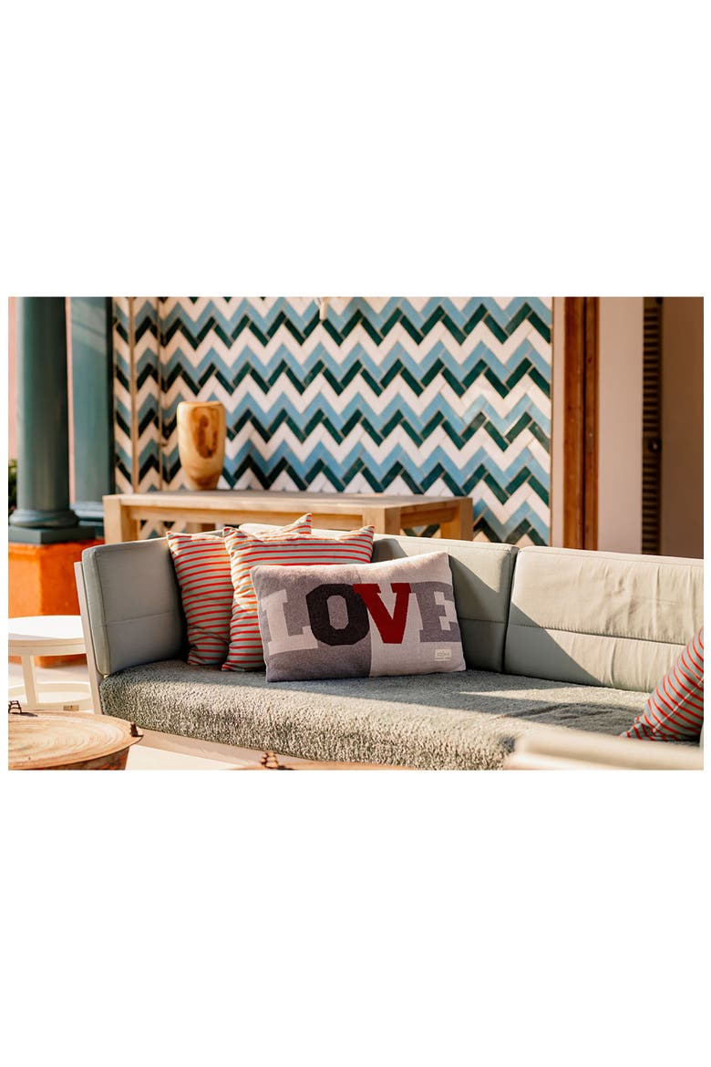 Love Accent Pillow, Alternate, color, RUST