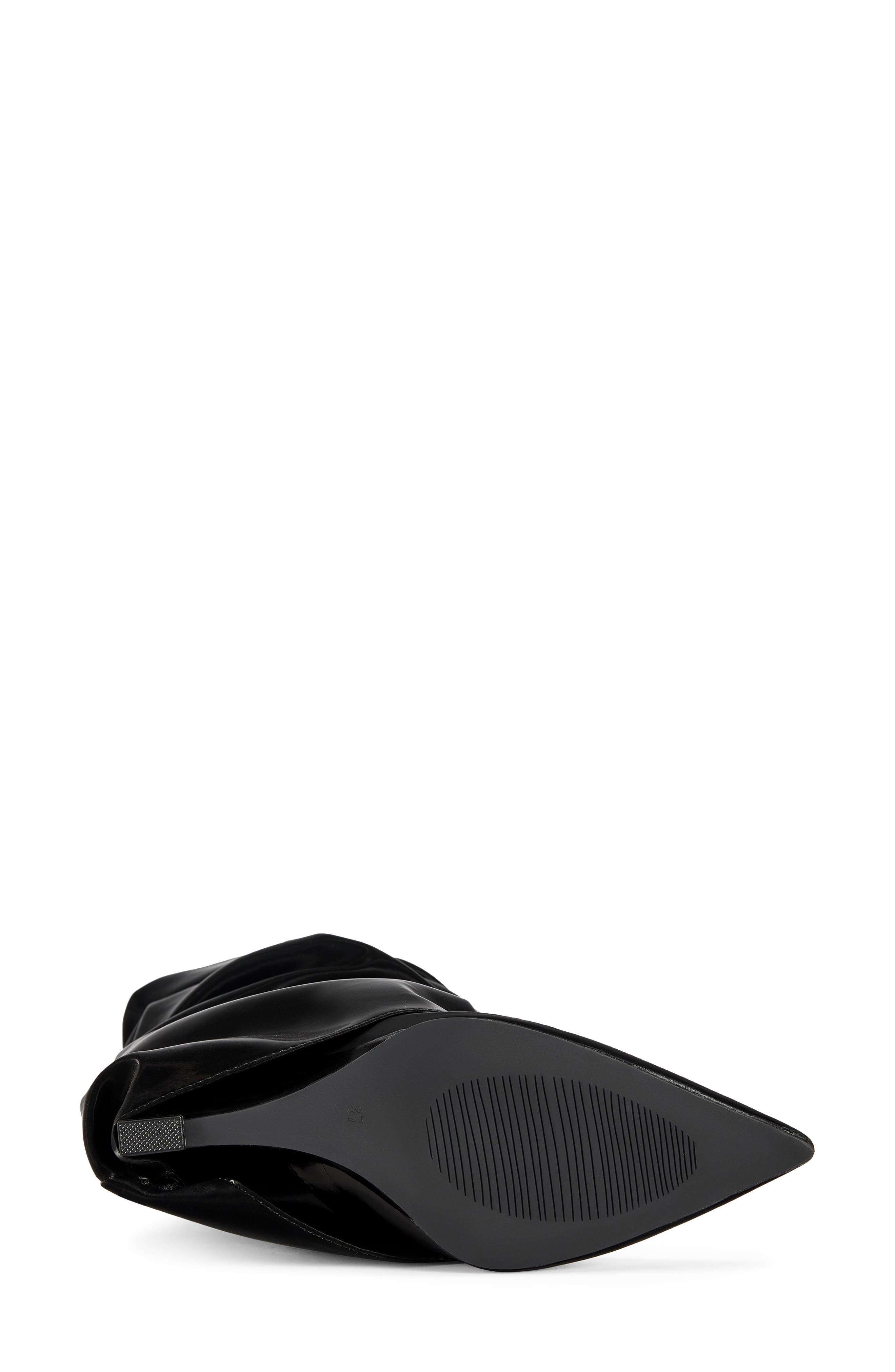 Zylla Slouchy Faux Leather Boot, Alternate, color, BLACK