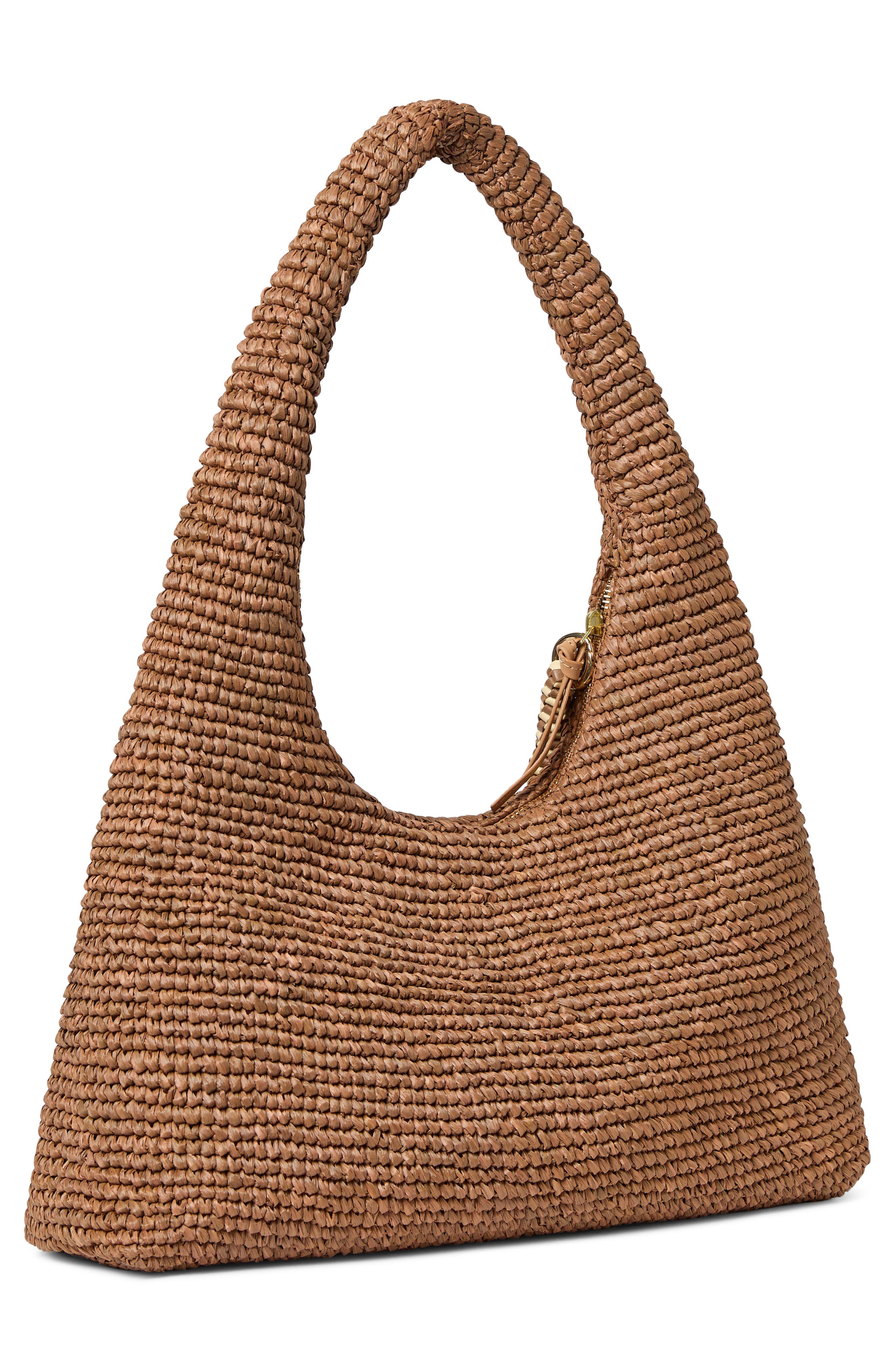 Loeffler Randall Willow Woven Raffia Hobo Bag, Alternate, color, Brown