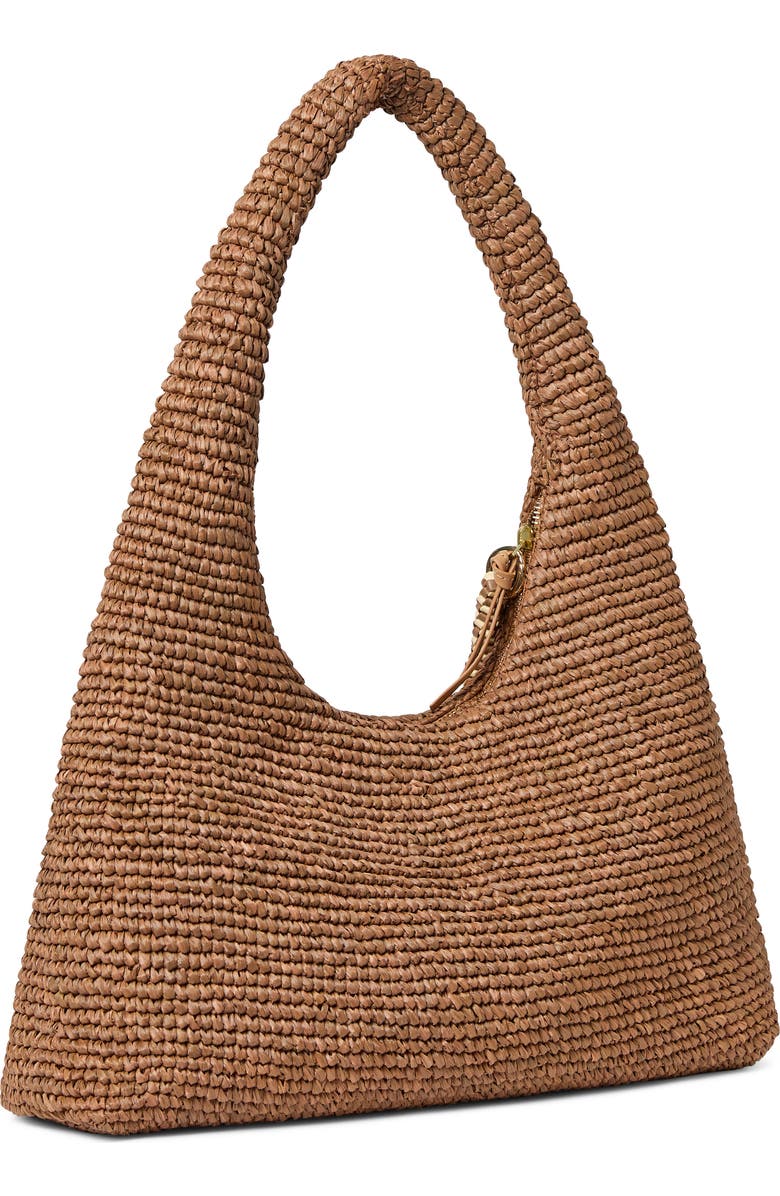 Loeffler Randall Willow Woven Raffia Hobo Bag, Alternate, color, Brown