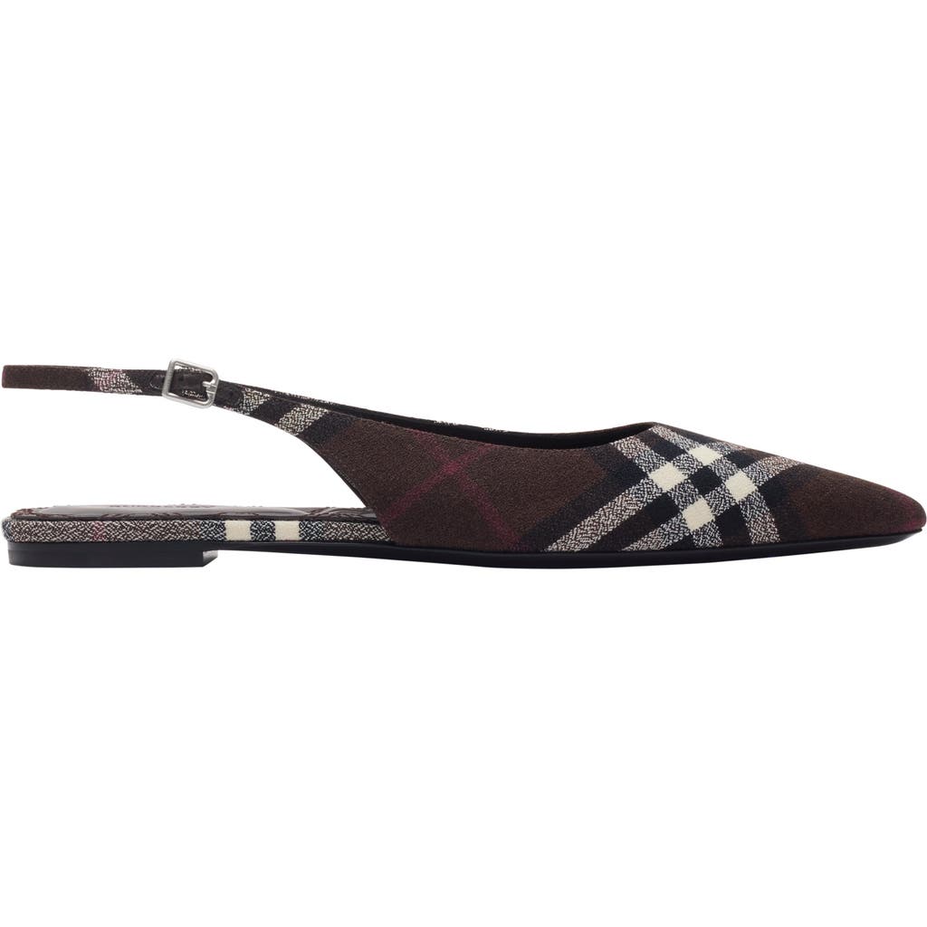Burberry Check Dame Slingback Ballerinas In Multi