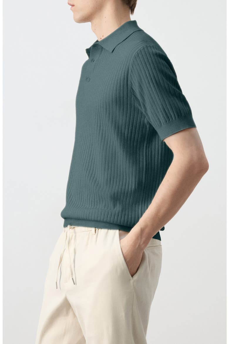 Rib Polo, Alternate, color, FOREST GREEN