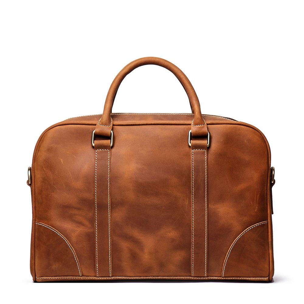 STEEL HORSE LEATHER The Bjorn Leather Laptop Bag | Vintage Leather Briefcase, Alternate, color, Brown
