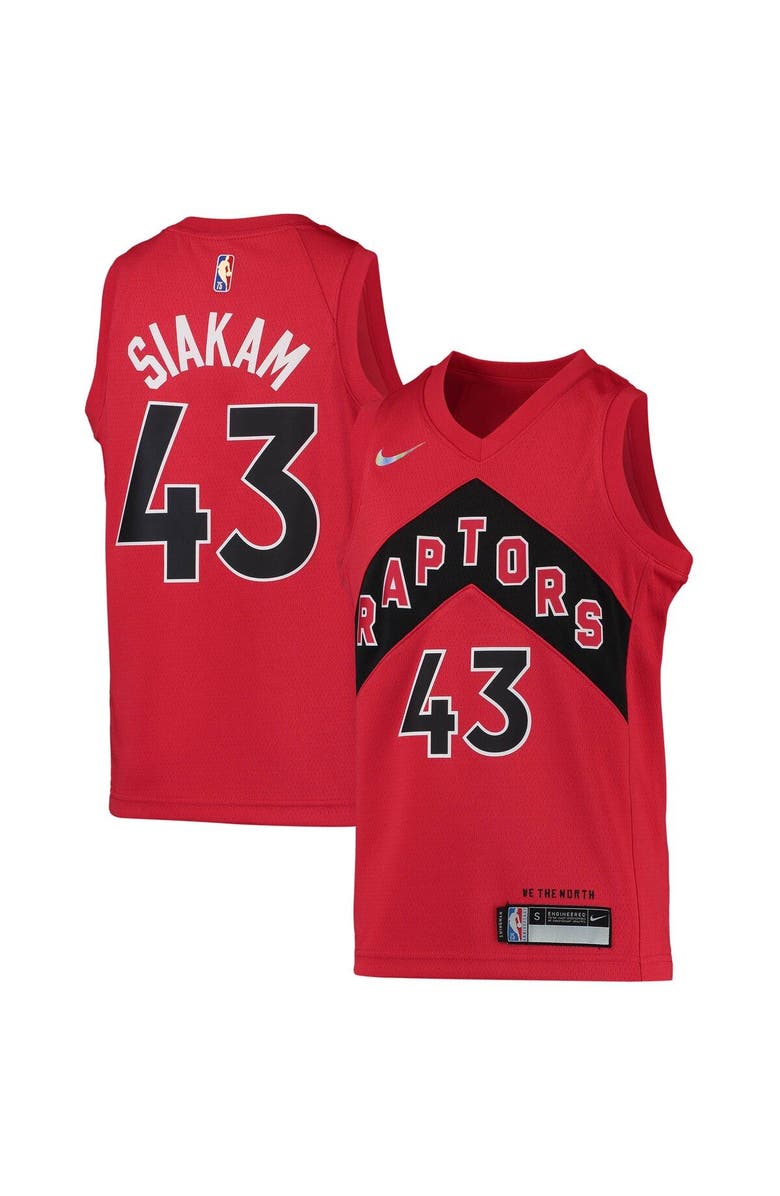 Nike Youth Nike Pascal Siakam Red Toronto Raptors 2021/22 Diamond Swingman Jersey - Icon Edition, Main, color, 