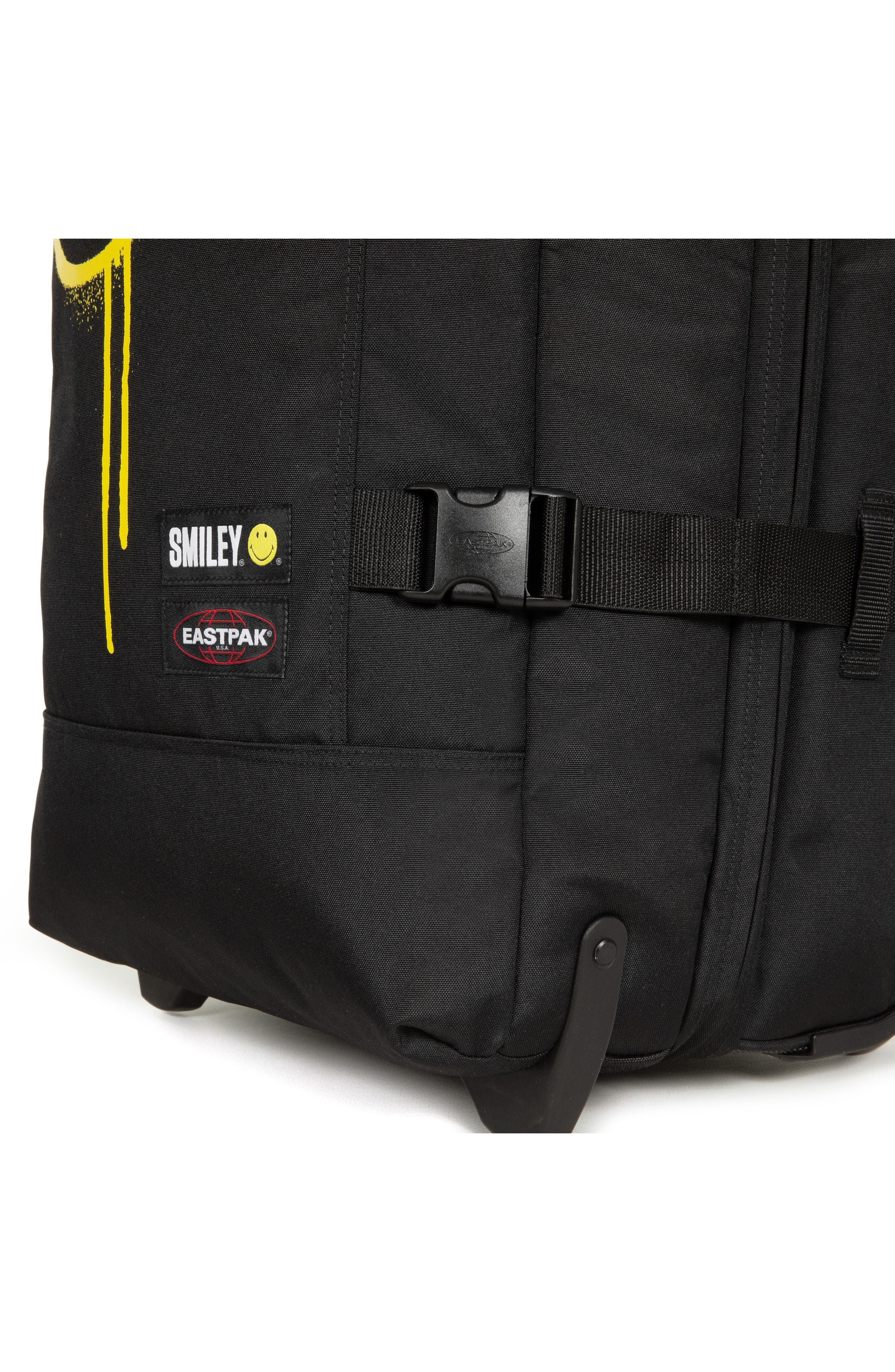 Eastpak Smiley<sup>®</sup> x Eastpak Medium Tranverz 25-Inch Wheeled Travel Case, Alternate, color, 