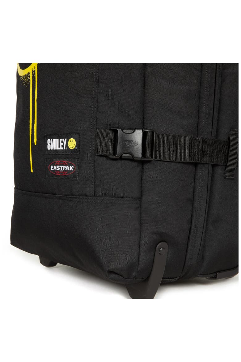 Smiley® x Eastpak Medium Tranverz 25-Inch Wheeled Travel Case, Alternate, color, SMILEYGRAFBLACK