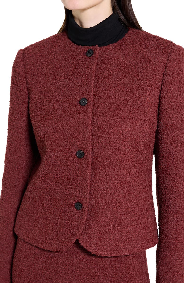 Theory Tweed Jacket, Alternate, color, Oxblood Red
