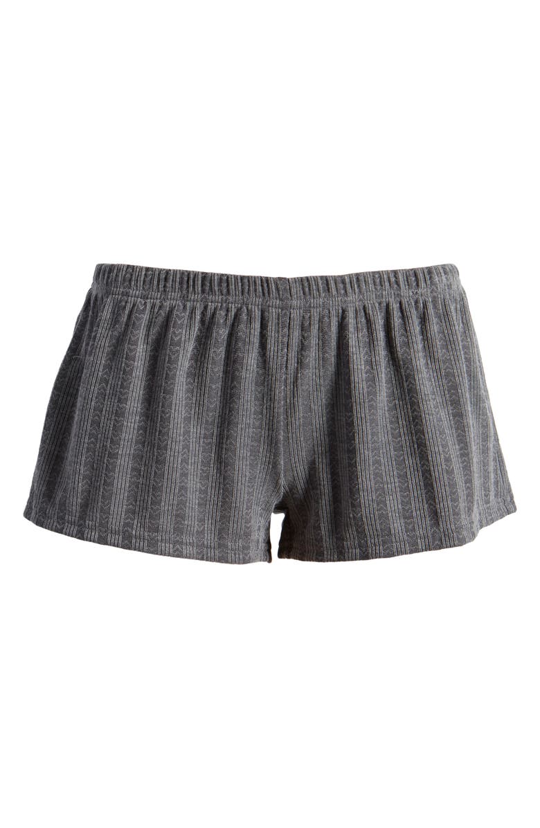 EDIKTED Irene Pointelle Low Rise Pointelle Microshorts, Alternate, color, Gray