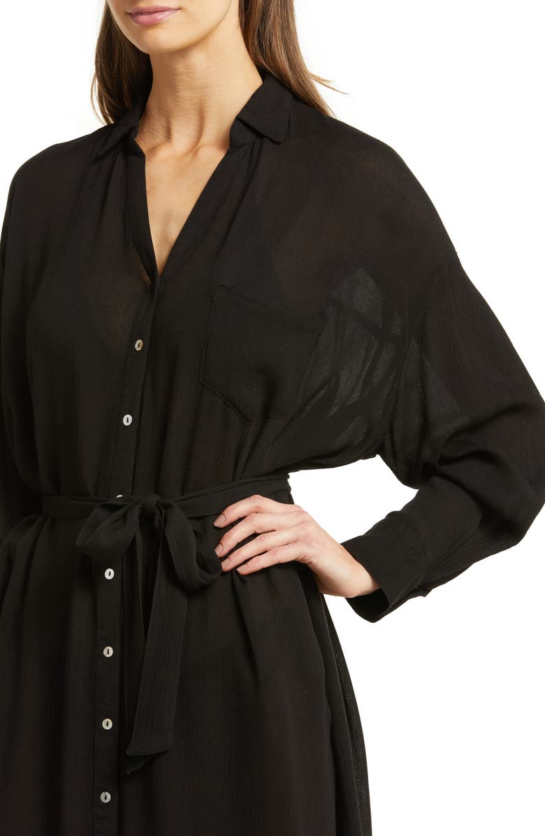 Elan Long Sleeve Shirtdress, Alternate, color, 